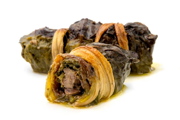 Mazzarelle Traditional Dish Italian Province Teramo Consists Lamb Offal Rolls — Stock Photo, Image