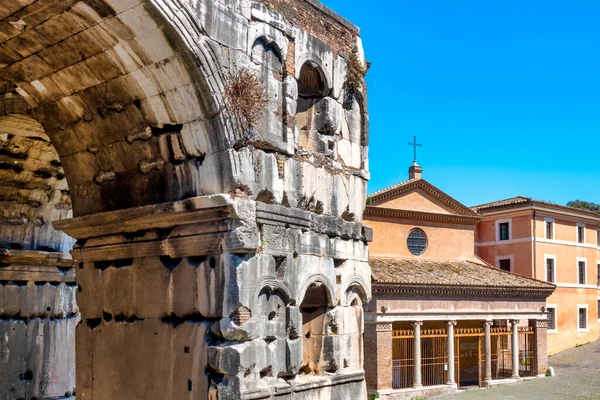 Arch Janus San Giorgio Velabro Rome Italy — Fotografia de Stock
