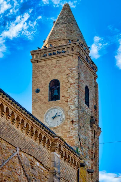 Campanile Della Chiesa San Salvatore Silvi Paese — Foto Stock