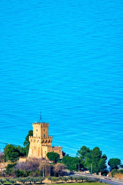 Veduta Aerea Della Torre Cerrano Pineto Italia — Foto Stock