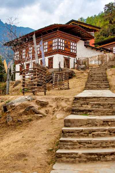 Каменный Путь Деченпху Лакханг Тхимпху Бутан — стоковое фото