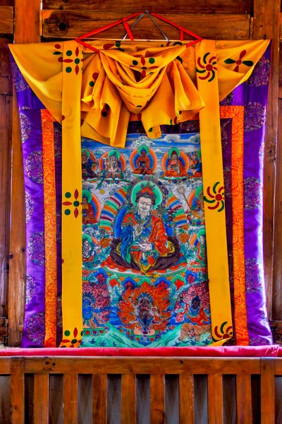 Textile Padmasambhava Dans Une Chambre Quartier Paro Bhoutan — Photo