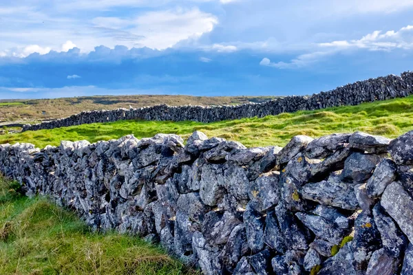 Ирландская Каменная Стена Графстве Клэр Ирландия — стоковое фото