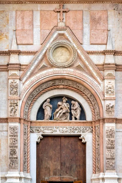 Pravý Portál Basilica San Petronio Výpovědí Amica Aspertiniho Boloni Itálie — Stock fotografie