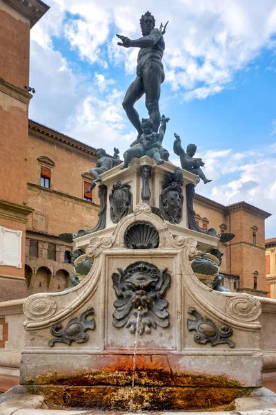 Fontana Del Nettuno Bolonha Itália — Fotografia de Stock