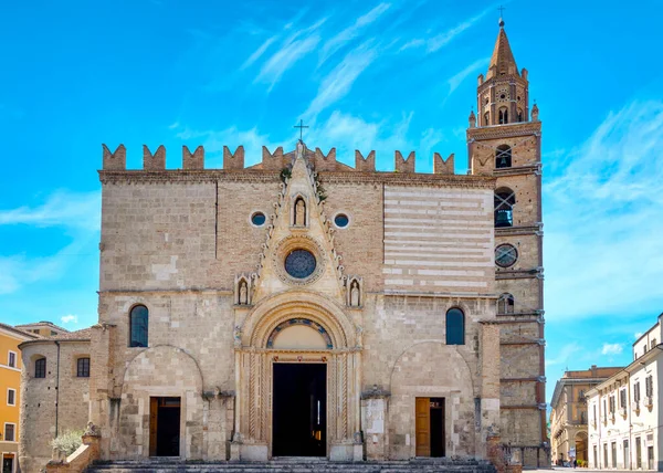 West Front Teramo Cathedral Italy — Stock Photo, Image