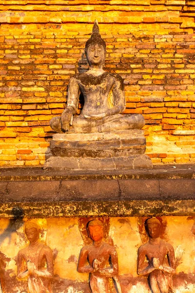 Bouddha Wat Mahathat Parc Historique Sukhothai Thaïlande — Photo