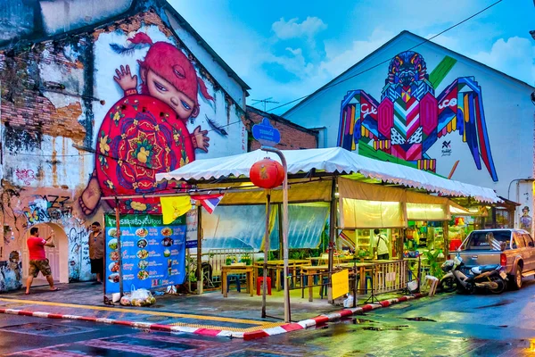 Street Art Thalang Road Phuket Town Phuket Thaiföld — Stock Fotó