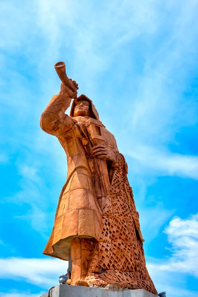 Das Denkmal Für Den Fischer Der Touristenpromenade Von San Benedetto — Stockfoto