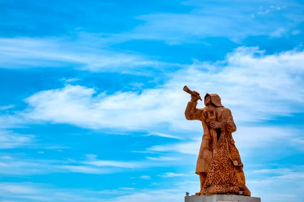 Das Denkmal Für Den Fischer Der Touristenpromenade Von San Benedetto — Stockfoto