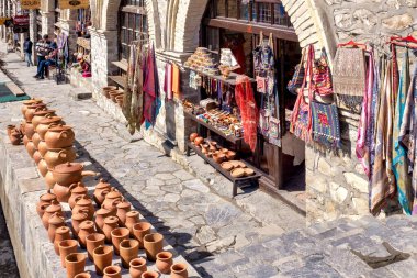 Azerbaycan 'daki Sheki Tarih Merkezi' nden Dükkanlar