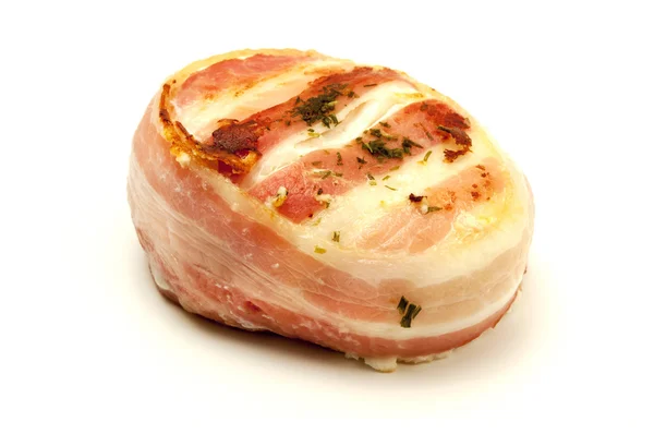 Tomino kaas met pancetta — Stockfoto