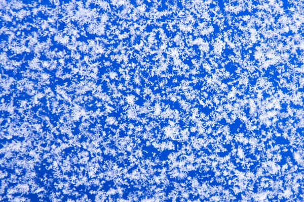 Contexte, texture de neige fraîche tombée. Gros plan sur les flocons de neige. L'hiver de l'année. foyer doux — Photo