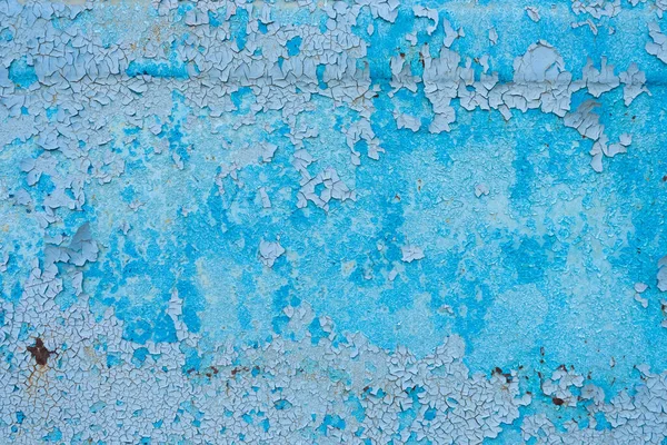 Textura de la superficie oxidada. Pelar pintura azul. Contexto — Foto de Stock