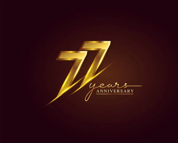 Years Anniversary Logo Goldfarbig Isoliert Auf Elegantem Hintergrund Vektordesign Für — Stockvektor