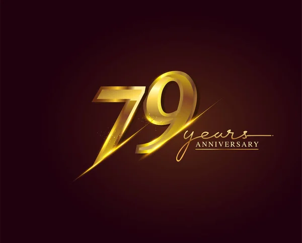 Años Logo Aniversario Color Dorado Aislado Sobre Fondo Elegante Diseño — Archivo Imágenes Vectoriales