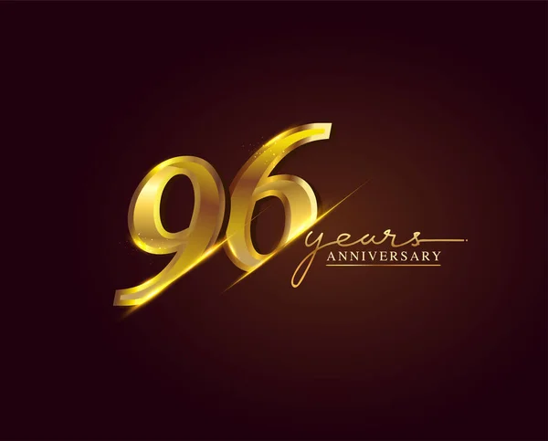 Years Anniversary Logo Goldfarbig Isoliert Auf Elegantem Hintergrund Vektordesign Für — Stockvektor