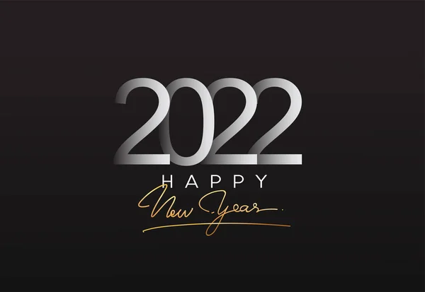 Logotipo Moderno 2022 Signo Feliz Año Nuevo 2022 Elementos Vectoriales — Vector de stock