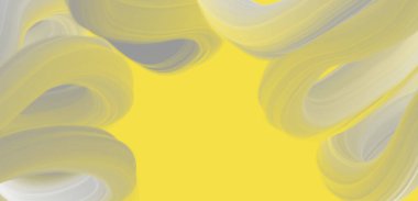 Abstract background in trending colors Illuminating and Ultimate Gray. Wave art, banner for web, social network. Copy space. 