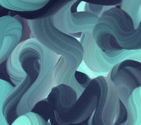 Abstract Blue Green Background Wave Art Banner Web Social Network — 图库照片