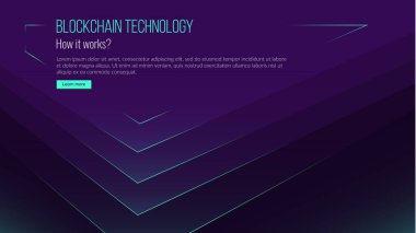 Engelleme teknolojisi konsepti, kripto para birimi. İnternetteki jetonlarla çalışmak, güvenlik. Gelecekçi çokgen arka plan. Ağ için pankart şablonu tasarla. Kopyalama alanı.