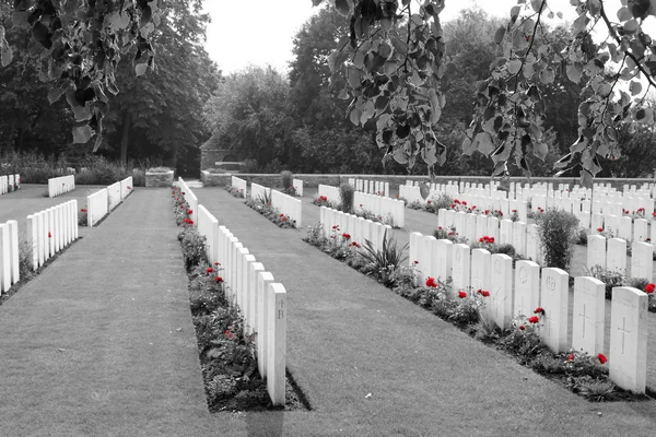 Primer cementerio de la Guerra Mundial en Bélgica Flandes —  Fotos de Stock