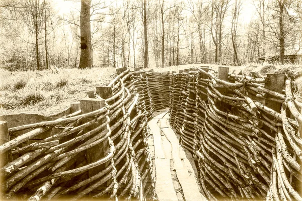 Primera guerra mundial trinchera belgium flanders — Foto de Stock