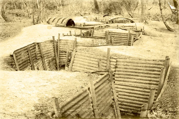 World war one trench belgium flanders — Stock Photo, Image