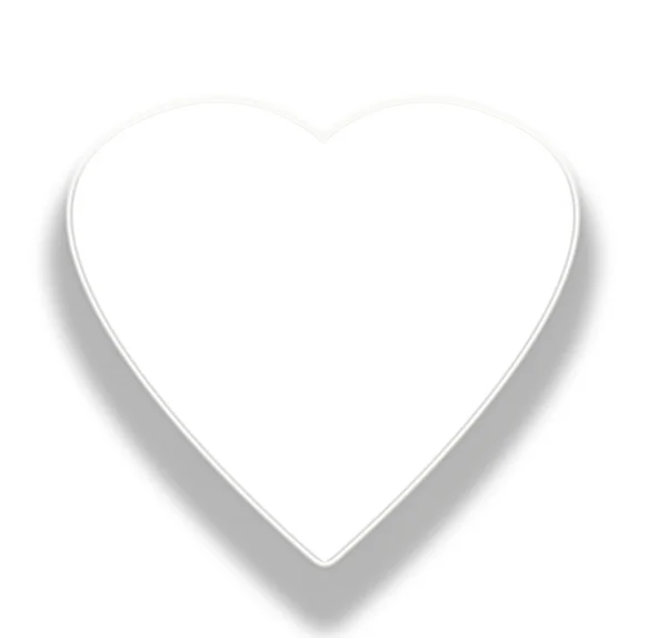 Cuore d'amore bianco per San Valentino — Foto Stock