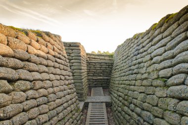 The trenches on battlefield of Vimy ridge France clipart