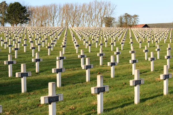 Hřbitov první světové války ve Francii Vimy La Targette — Stock fotografie