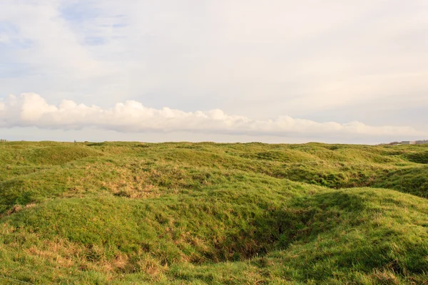 As trincheiras e crateras no campo de batalha de Vimy cume — Fotografia de Stock