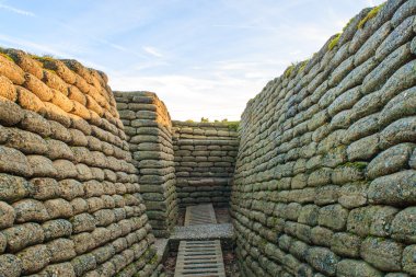 The trenches on battlefield of Vimy ridge France clipart