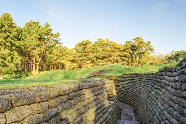 Skyttegravarna i slagfältet på Vimy France — Stockfoto