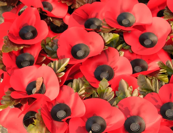 Corona de amapolas para conmemorar la Primera Guerra Mundial — Foto de Stock