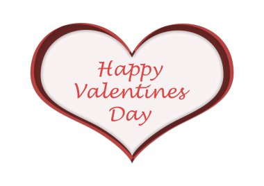 Mutlu Sevgililer günü illüstrasyon kalp