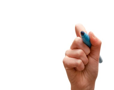 Elleri kalem ekranda yazma ile