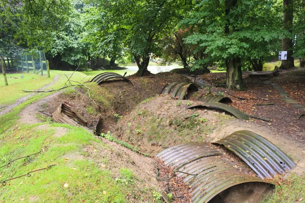 Tranchées de la Première Guerre mondiale en Belgique — Photo