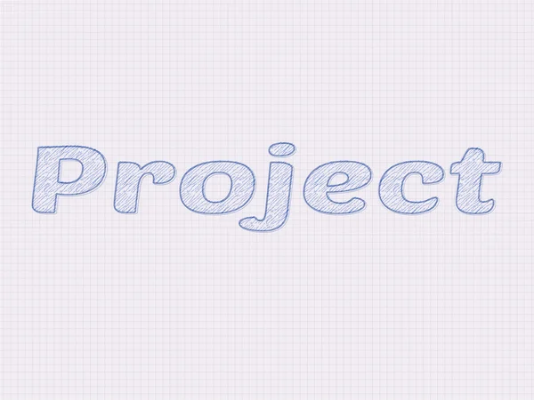 Project written as a sketch on paper — Stock Photo, Image