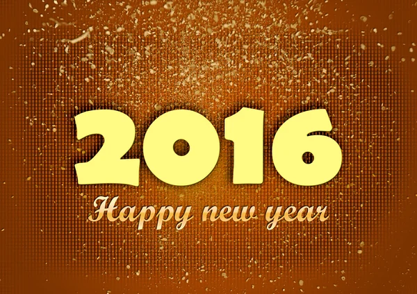 Happy new year 2016  golden glitters red — Stock Photo, Image