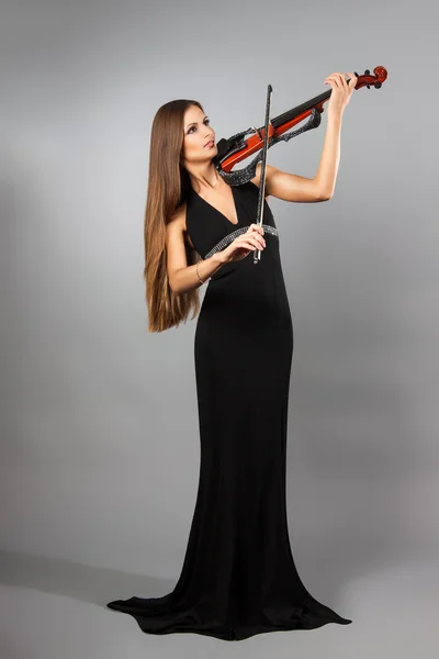 Chica con violín — Foto de Stock