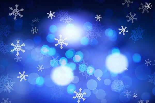 Blue winter background with snowflakes — Stock Photo, Image