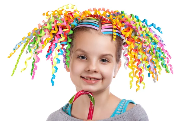 Retrato de una niña feliz. —  Fotos de Stock