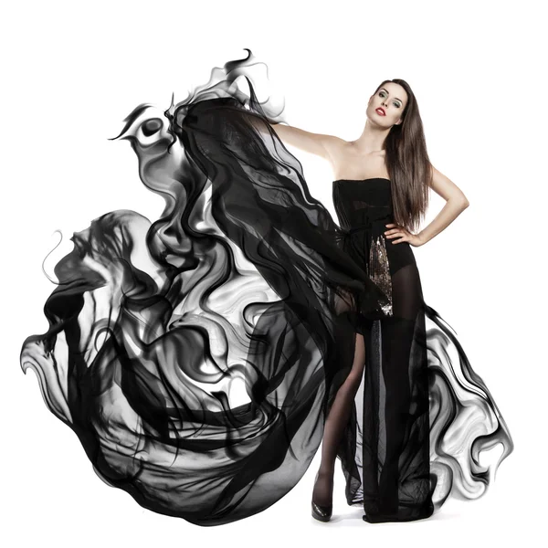 Black flowing fabric Stock Photos, Royalty Free Black flowing fabric ...