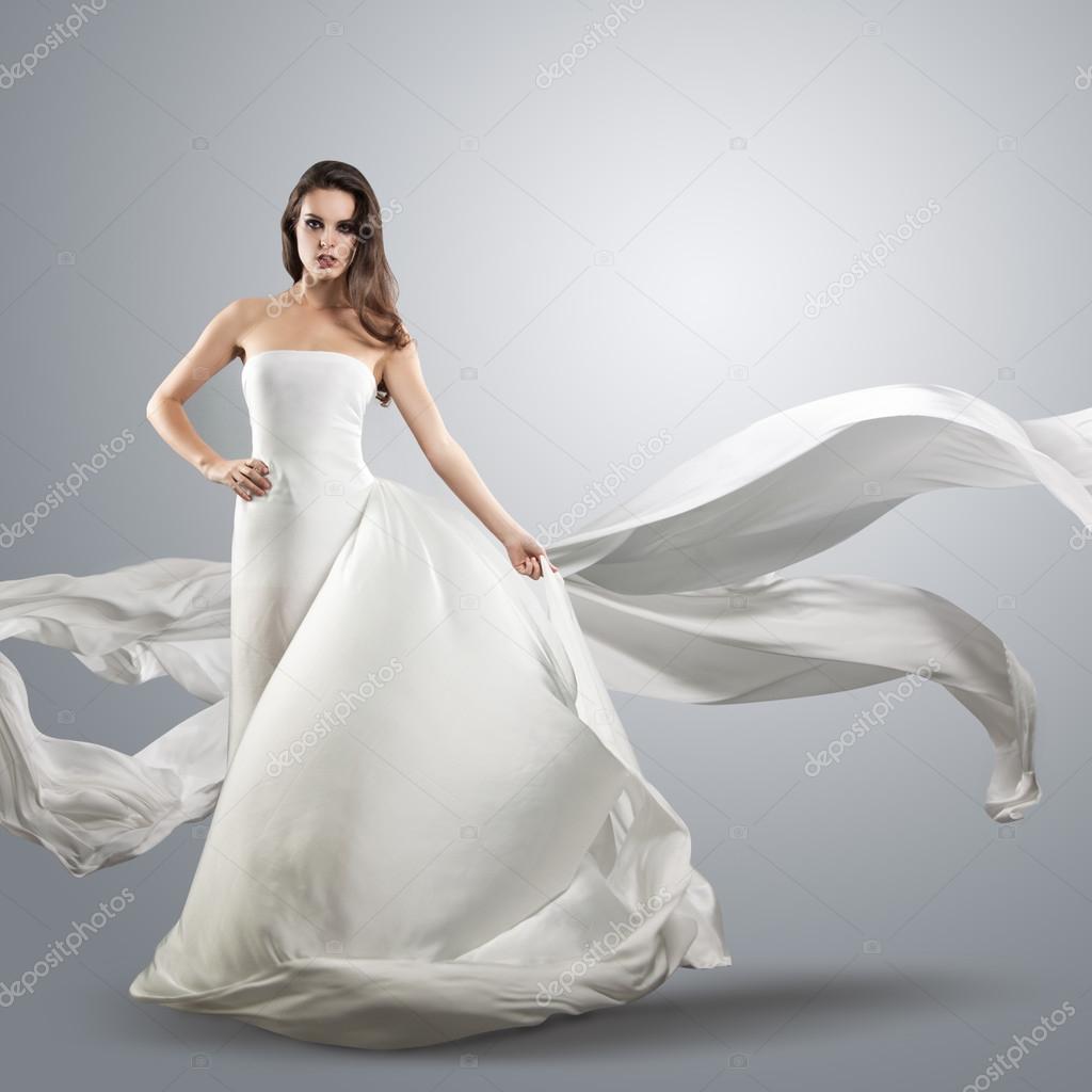 twinkling white wedding dress