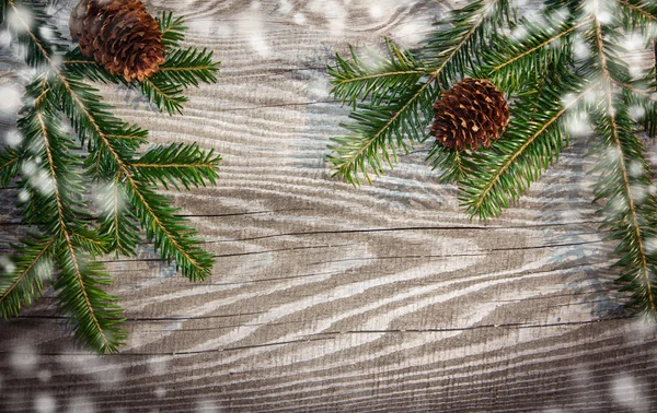 Christmas background old wooden boards — Stock Photo, Image