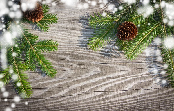 Christmas background old wooden boards — Stock Photo, Image