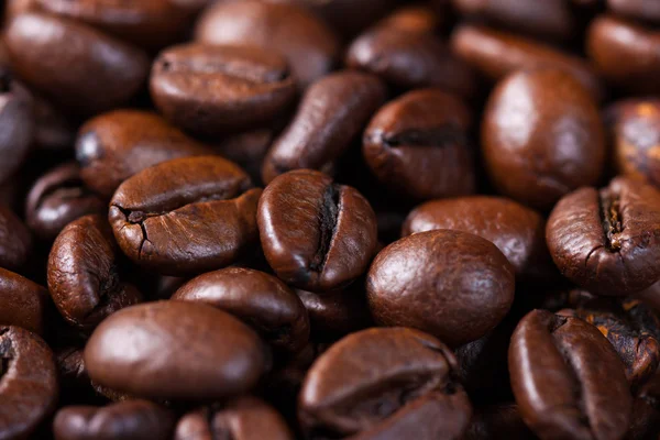 Macro shut of a roasted coffee beans - stock photo — Stock Photo, Image