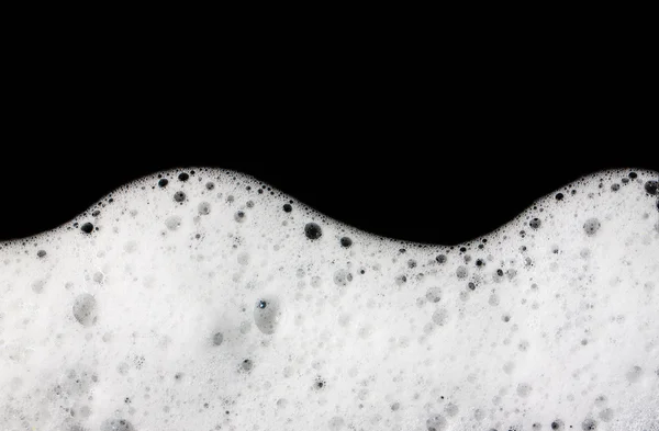 Foam bubbles abstract black background. — Stock Photo, Image