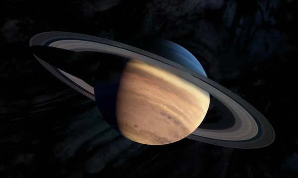 3D说明行星土星8K — 图库照片